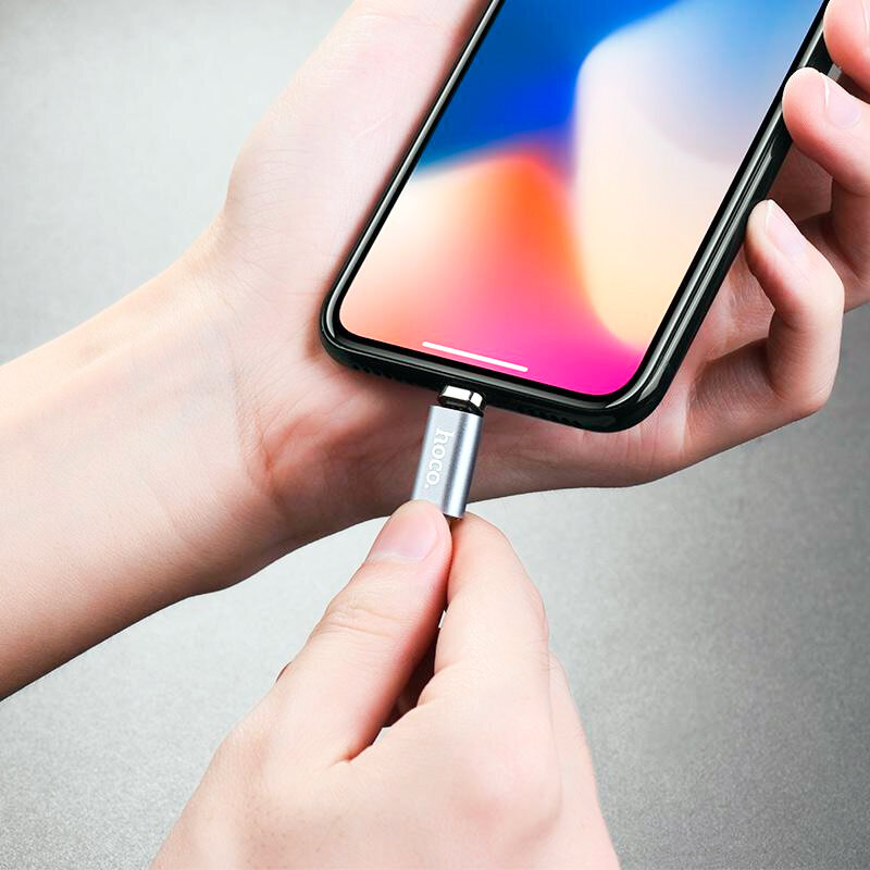 Кабель (зарядка) USB для iPhone /iPad Lightning Hoco U40 Сірий