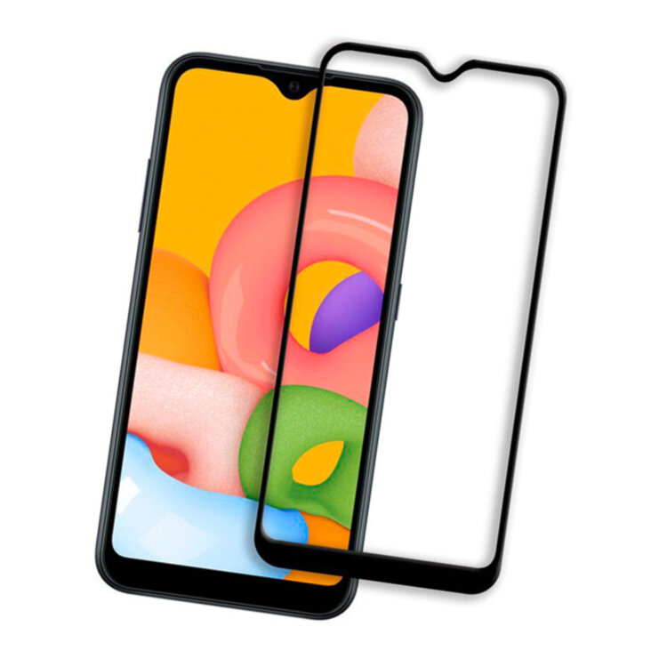Захисне скло для Samsung Galaxy A01 (A015) /Samsung M01 (M015) 5D Glass 9H Чорний