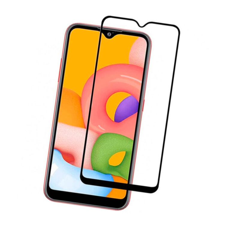 Защитное стекло для Samsung Galaxy A01 (A015) / Samsung M01 (M015) 3D Черный