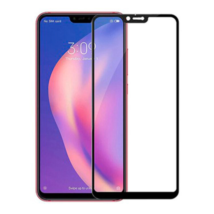Защитное стекло для Xiaomi Mi 8 Lite 3D Glass 9H Черный (на весь экран)