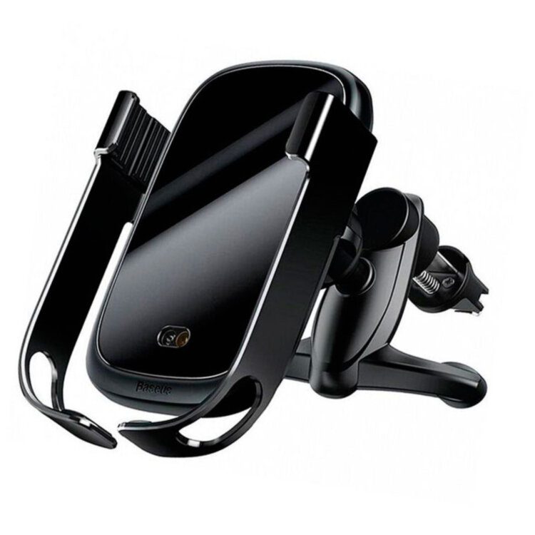 Автомобільний тримач Baseus Wireless Charger Rock Solid Electric Car Mount (WXHW01-01) Чорний