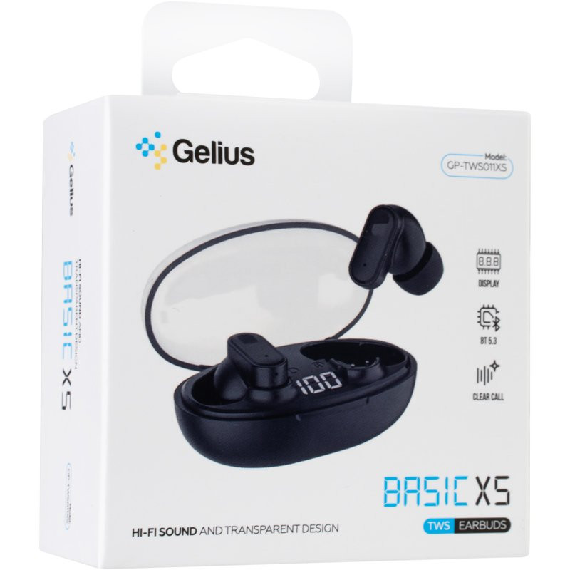 Бездротові навушники TWS Gelius Basic XS GP-TWS011XS (чорні)