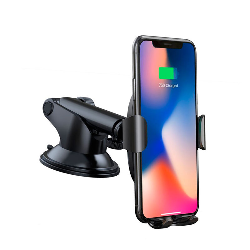 Автомобільний тримач Baseus Wireless Fast Charger Gravity Car Mount (osculum type) (WXYL-A01) Чорний