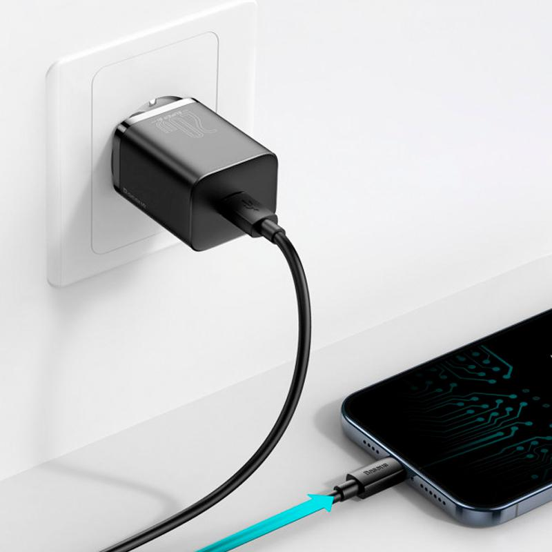 Мережевий зарядний пристрій Type-C Baseus Super Si 20W з кабелем Type-C to Lightning (TZCCSUP-B01)