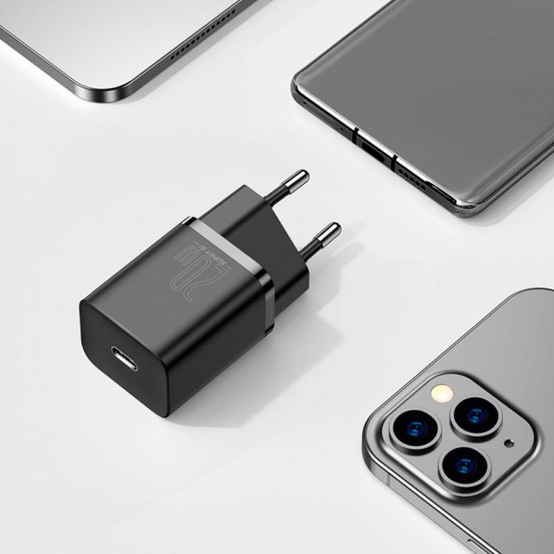 Мережевий зарядний пристрій Type-C Baseus Super Si 20W з кабелем Type-C to Lightning (TZCCSUP-B01)