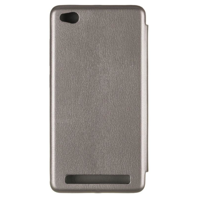 Чехол книжка для Xiaomi Redmi 5a Case Кожаный Серый