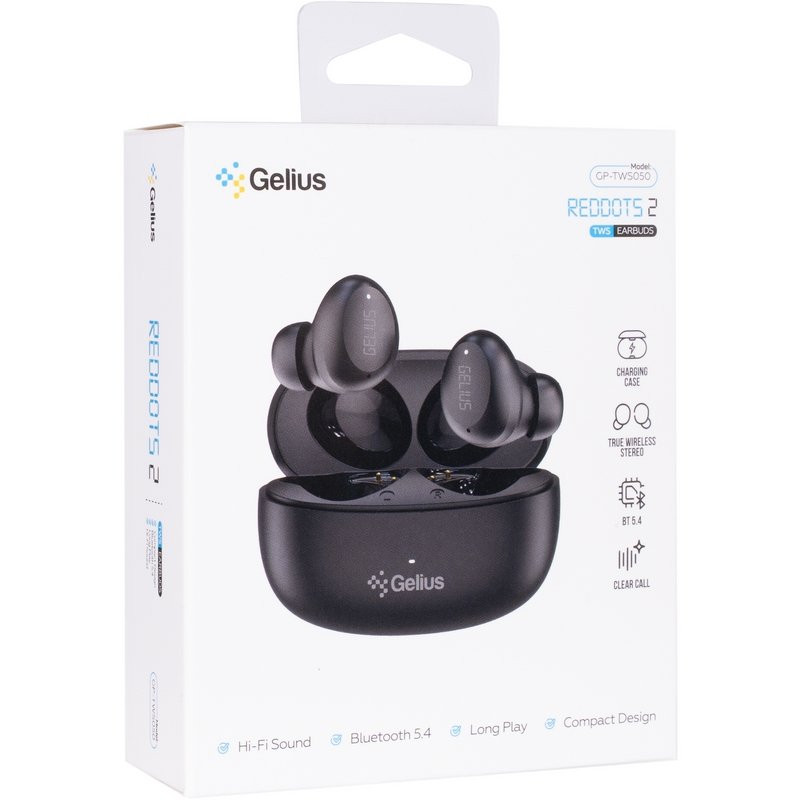 Беспроводные наушники TWS Gelius Reddots 2 GP-TWS050 (черные)