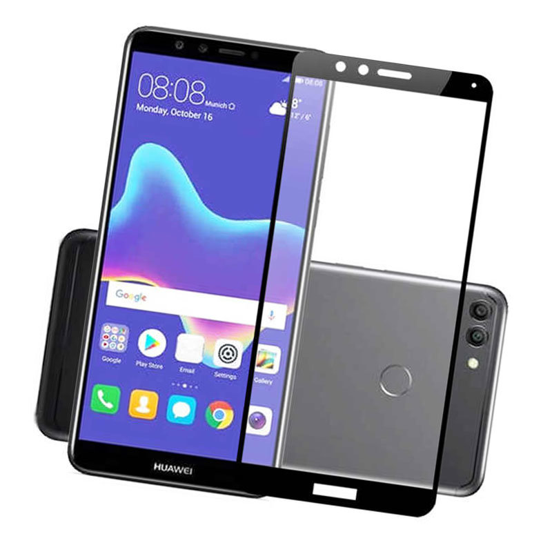 Захисне скло для Huawei Y9 (2018) 3D Glass 9H чорний
