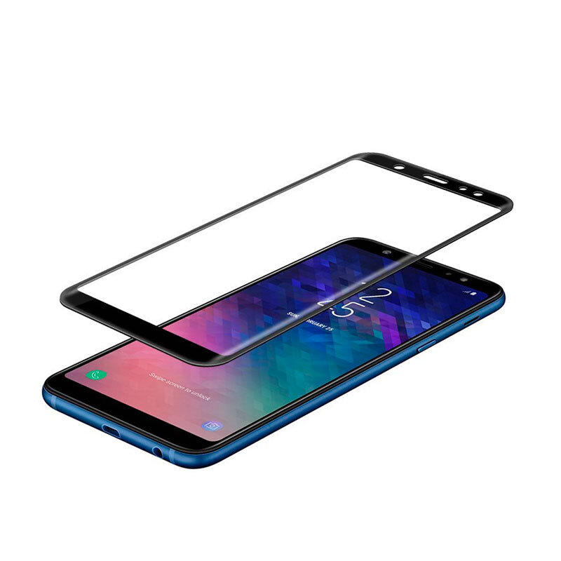 Защитное стекло для Samsung A6 2018 Galaxy A600 3D Черный