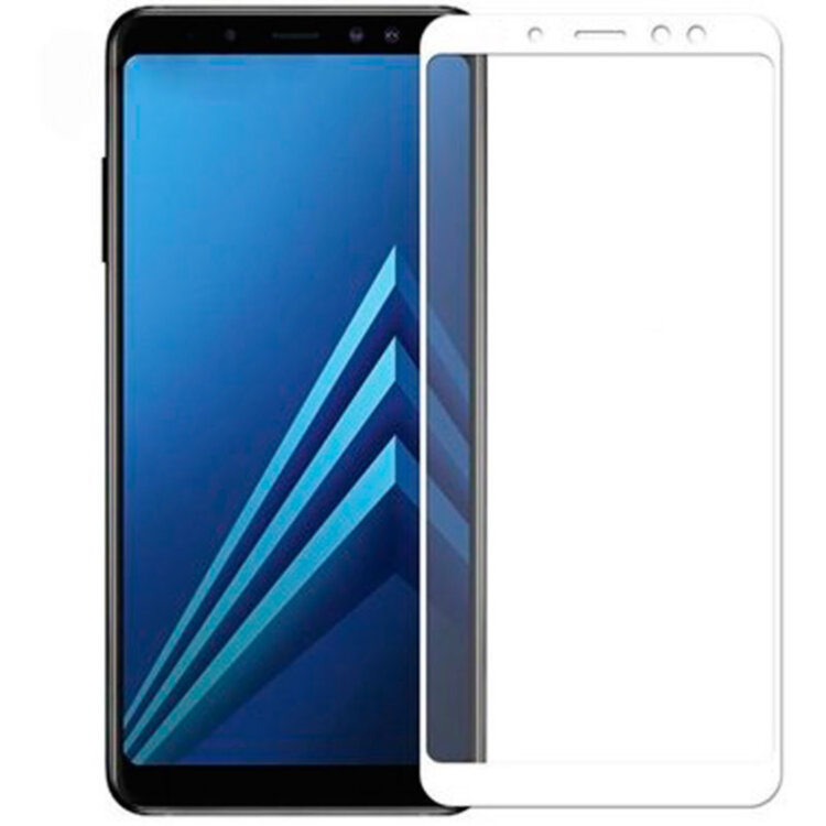 Захисне скло для Samsung A6 2018 Galaxy A600 3D Білий