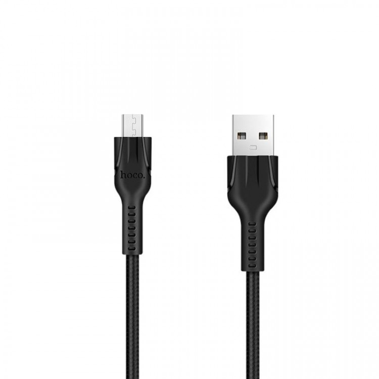 Кабель USB ~ MicroUSB Hoco 1m черный