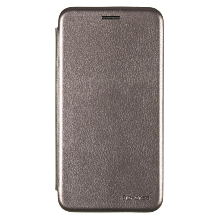 Чехол книжка для Xiaomi Redmi 6a Case Кожаный Серый