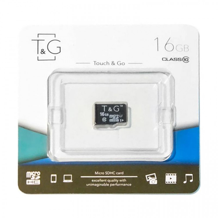 Карта памяти microSDHC 16Gb T&G (UHS-1)(Class 10)