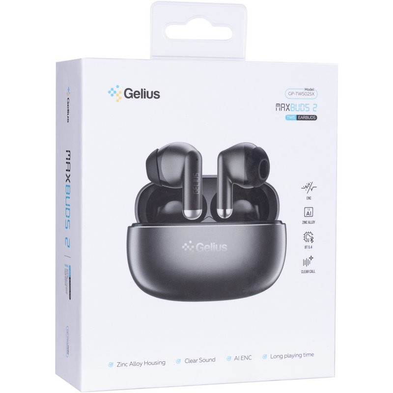 Беспроводные наушники TWS Gelius MaxBuds 2 GP-TWS025X (черные)