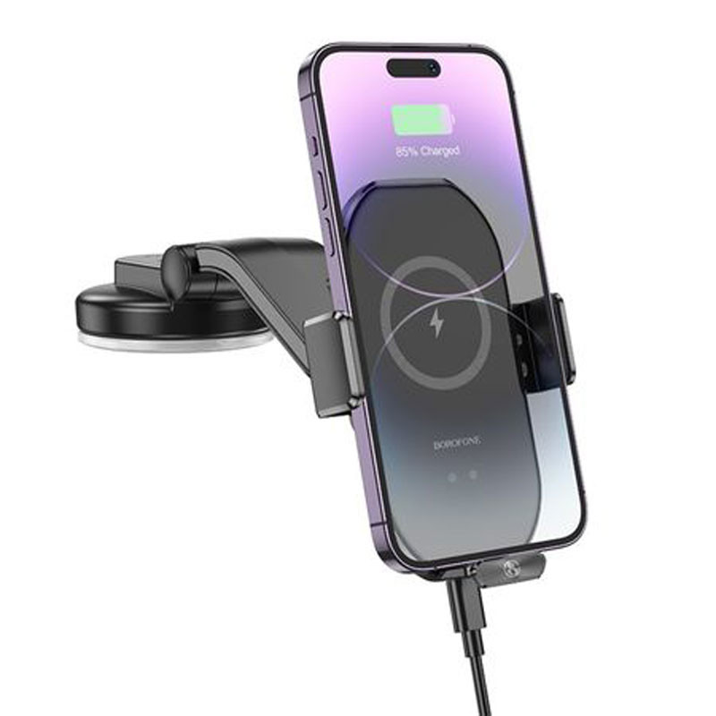 Держатель Borofone BH206 с беспроводной зарядкой 15W