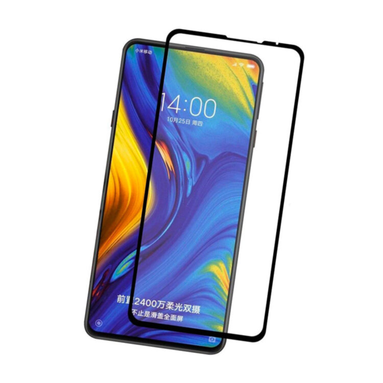 Захисне скло для Xiaomi Mi Mix 3 3D Glass 9H Чорний (на весь екран)