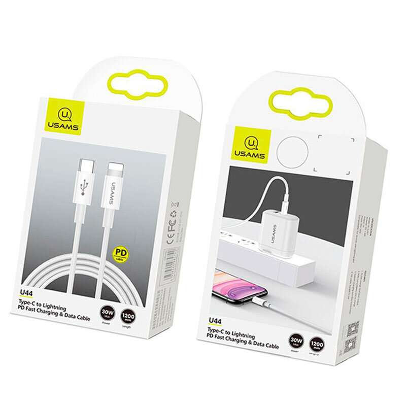 Кабель Lightning USB - Type-C для Apple iPhone /iPad Usams US-SJ407 Fast Charging U44