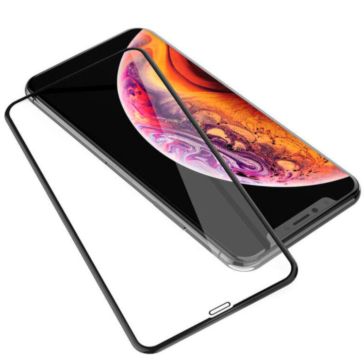 Защитное стекло для iPhone XS Max 3D Glass 9H черный
