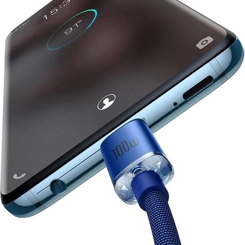 Кабель Baseus Crystal Shine Type-C to Type-C 100W (CAJY000601) 1.2м