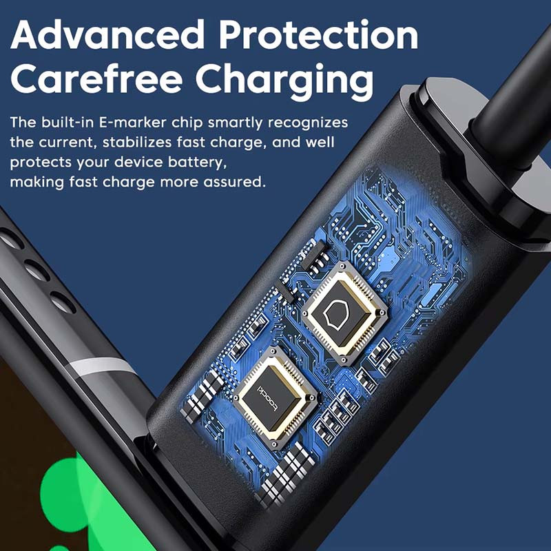 Кабель Type C — Type C Toocki 100W 5A 1M