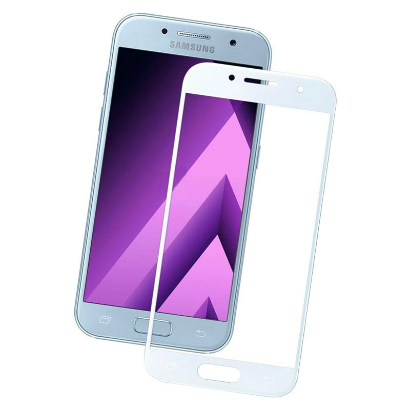 Защитное стекло для Samsung A720 Galaxy (A7-2017) 3D Glass 9H Белый