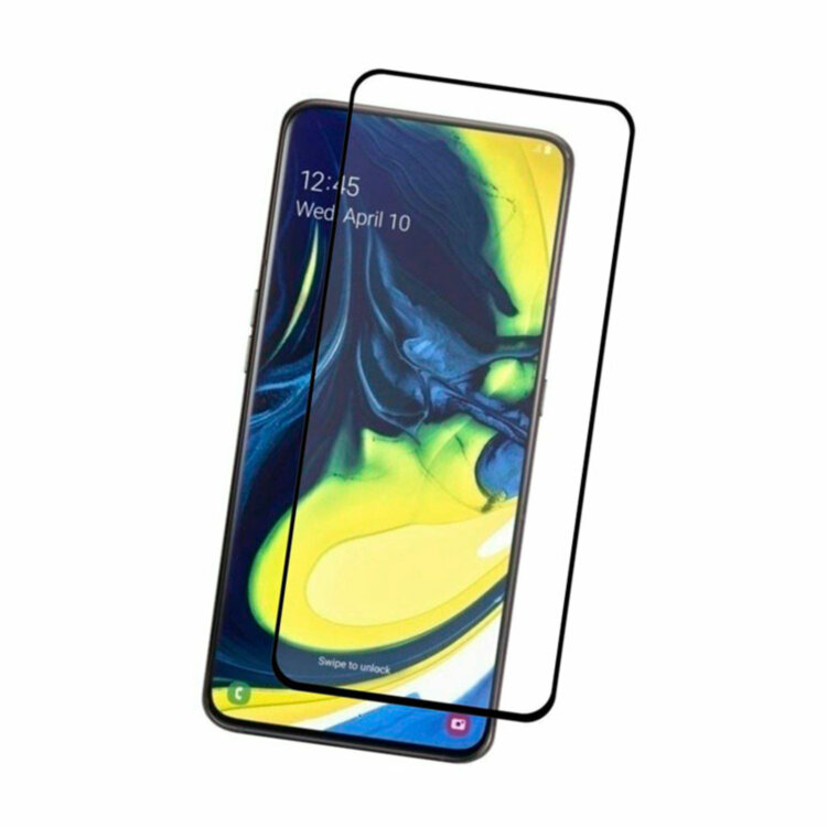 Защитное стекло для Samsung A805 Galaxy A80 5D Glass 9H черный