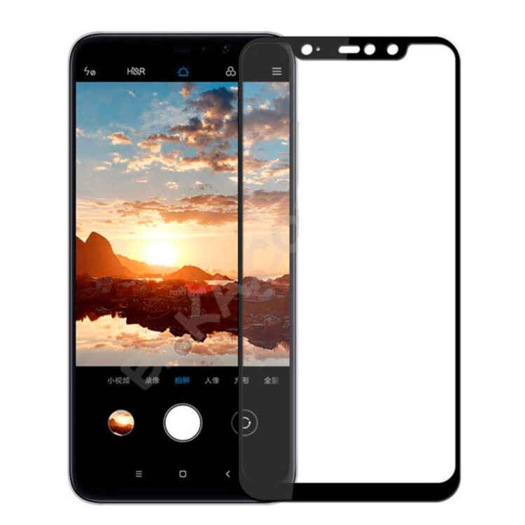 Захисне скло для Xiaomi Redmi Note 6 Pro 3D Glass 9H Чорний