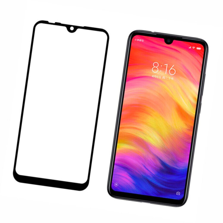 Захисне скло для Xiaomi Redmi Note 7 Pro Чорний 3D Glass 9H (на весь екран)