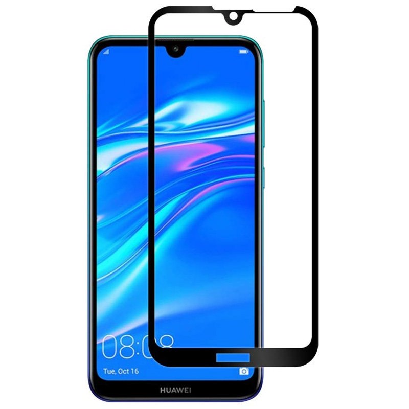Захисне скло для Huawei Y7 2019 3D Glass 9H чорний