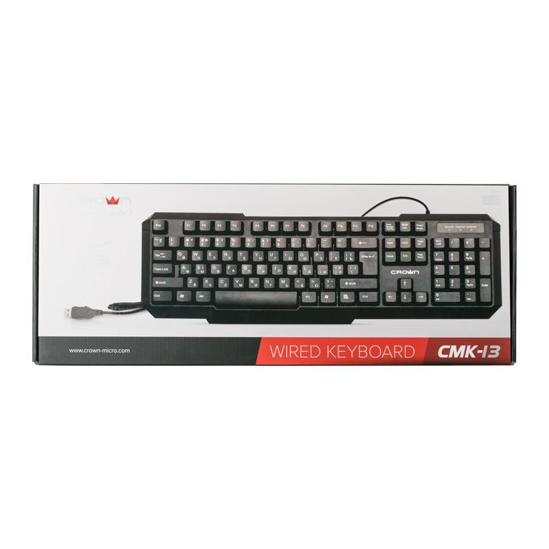 Клавиатура Crown CMK-13 черная (подключение USB)
