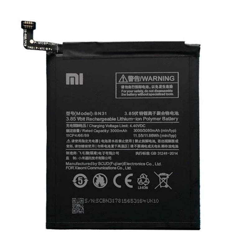 Аккумулятор Xiaomi Mi5x Оригинал (BN31)