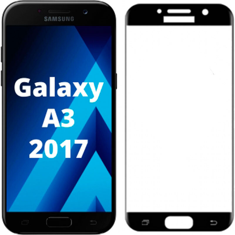 Защитное стекло для Samsung A320 Galaxy A3 2017 3D Черный