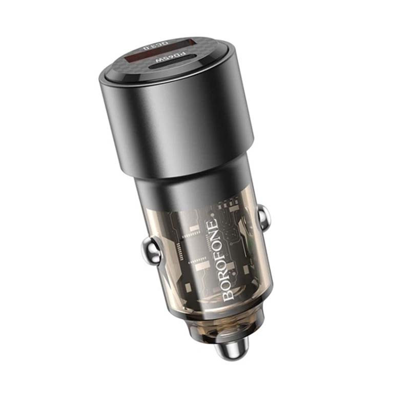 Автомобильное зарядное устройство Borofone BZ20A Smart PD65 Вт + QC3.0 (черный)