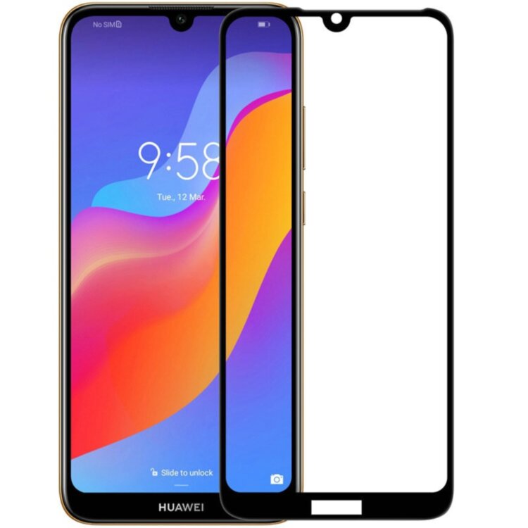 Захисне скло для Huawei Y6 Pro 2019 3D Glass 9H чорний
