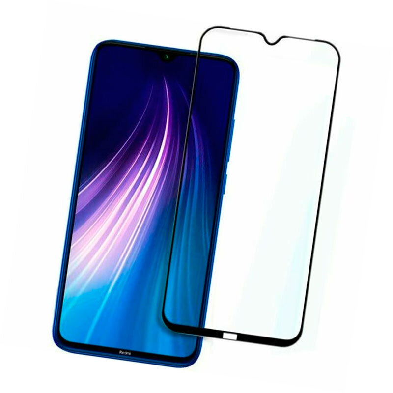 Захисне скло для Xiaomi Redmi Note 8 5D Glass 9H чорний