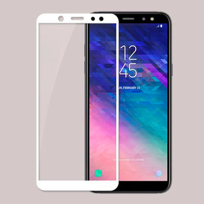 Защитное стекло для Samsung A6 Plus 2018 Galaxy A605 3D Черный
