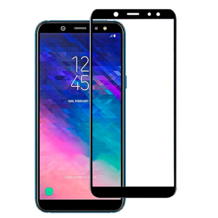 Защитное стекло для Samsung A6 Plus 2018 Galaxy A605 3D Черный
