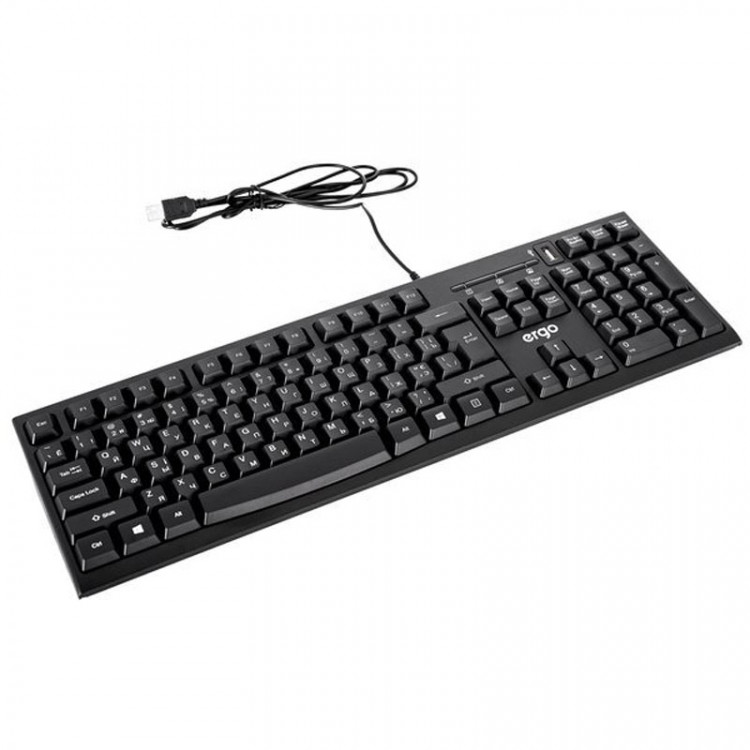 Клавиатура ERGO K-280HUB + (USB) (черный)