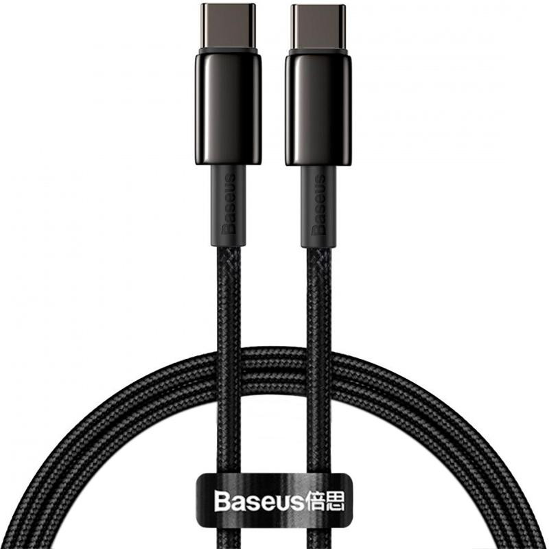 Провід Baseus Tungsten Gold Type-C to Type-C 240 Ват (CAWJ040201) 1м