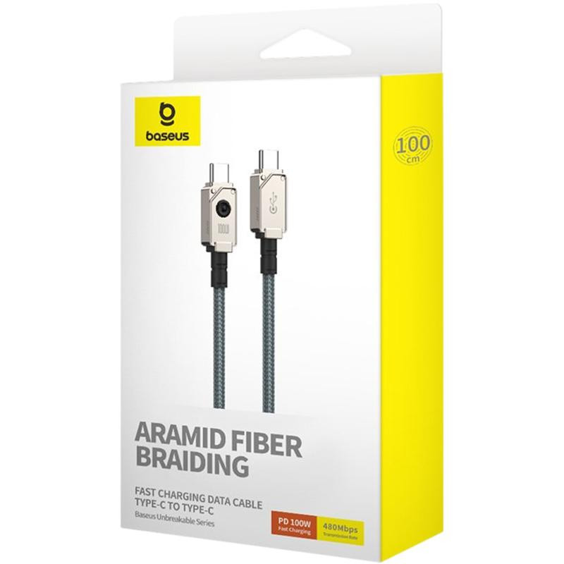 Провід Baseus Unbreakable Series Type-C/Type-C (P10355800221-00) 1м 100 Ват