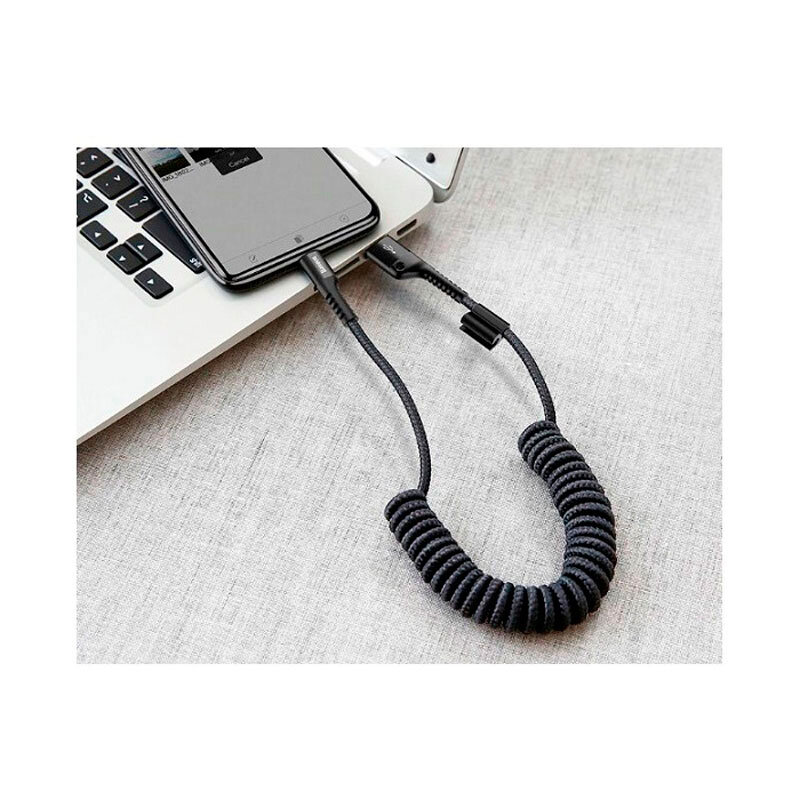 USB кабель Type - C Baseus гофрований Чорний