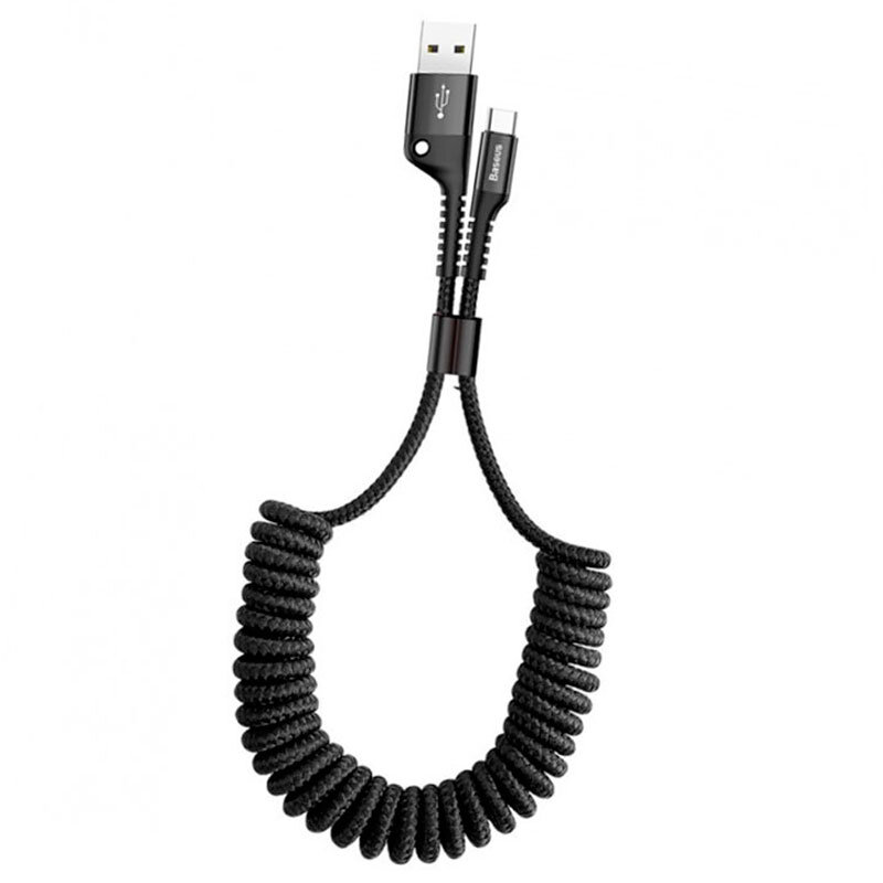 USB кабель Type - C Baseus гофрований Чорний
