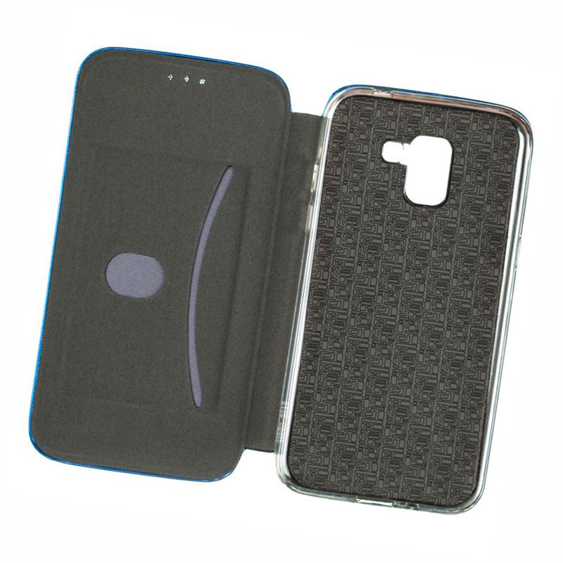 Чохол книжка для Samsung J6 Galaxy J600 2018 року Case Шкіряний Срібло