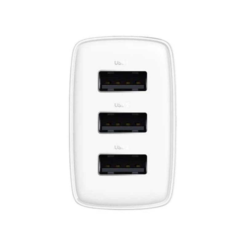 Мережевий зарядний пристрій Baseus Compact Charger 3 USB 17W (чорний)