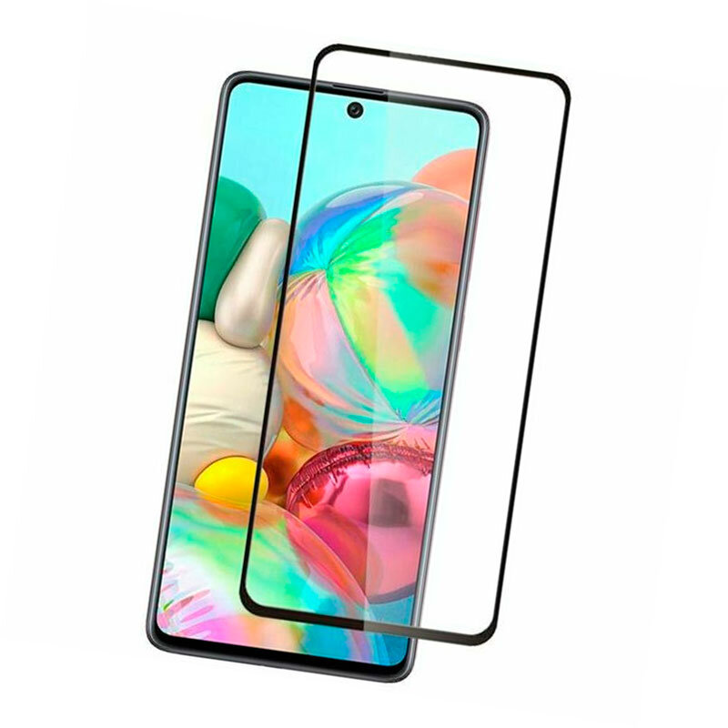 Защитное стекло для Samsung A715 Galaxy A71 5D Glass 9H черный