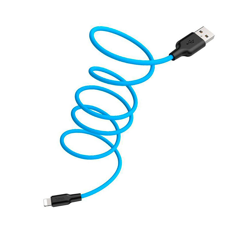 Кабель посилений (зарядка) USB Hoco X21 Silicone для iPhоne /iPad Lightning 1 метр