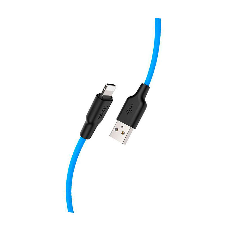 Кабель посилений (зарядка) USB Hoco X21 Silicone для iPhоne /iPad Lightning 1 метр