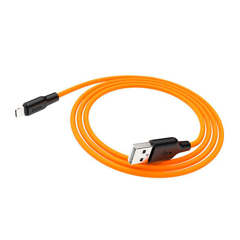 Кабель посилений (зарядка) USB Hoco X21 Silicone для iPhоne /iPad Lightning 1 метр