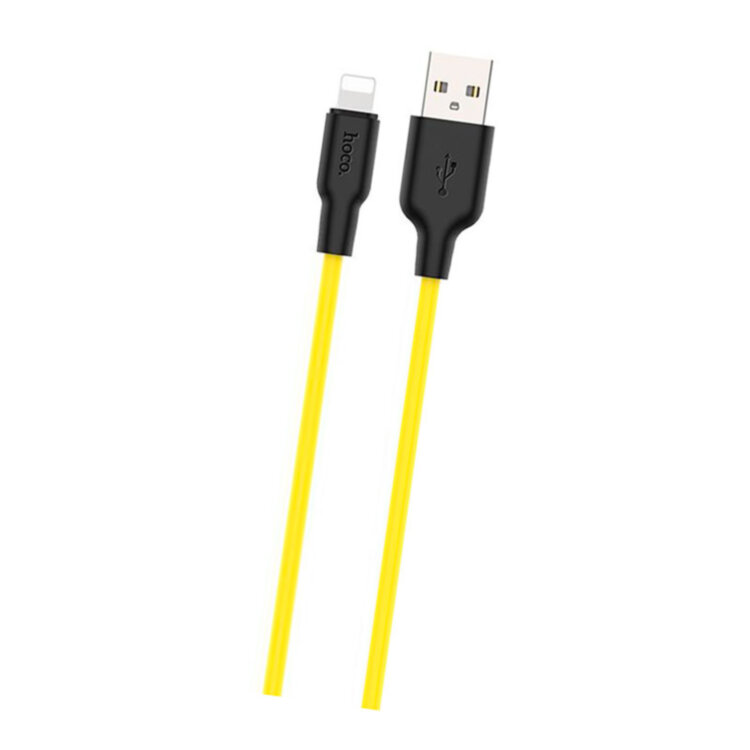 Кабель посилений (зарядка) USB Hoco X21 Silicone для iPhоne /iPad Lightning 1 метр