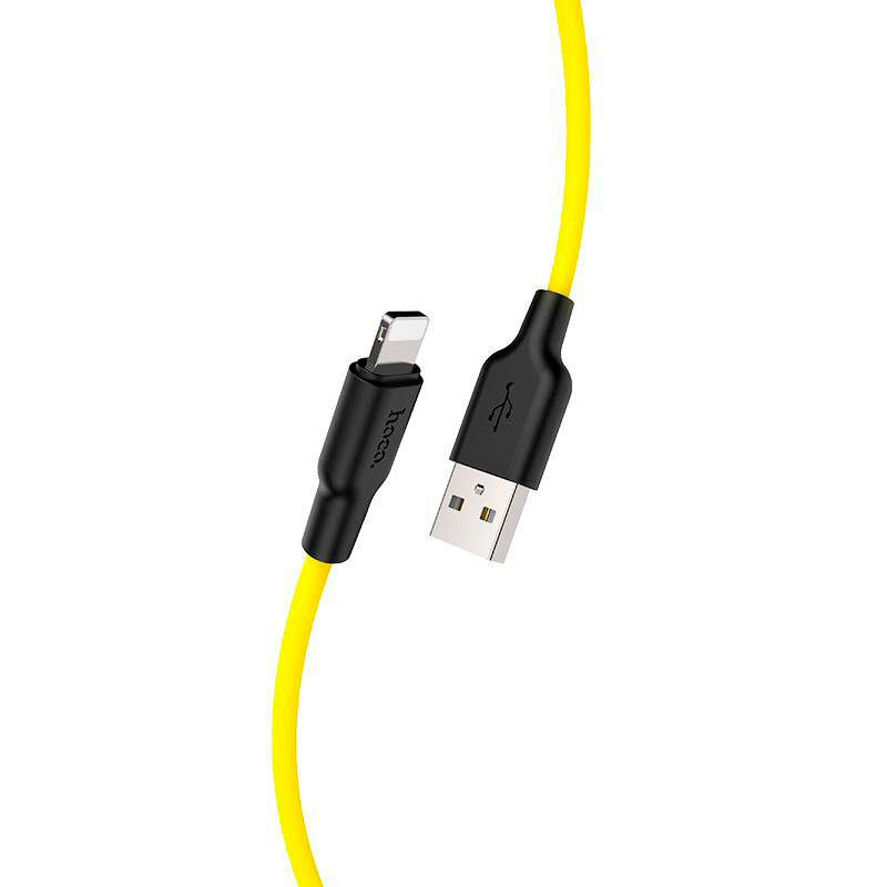 Кабель посилений (зарядка) USB Hoco X21 Silicone для iPhоne /iPad Lightning 1 метр